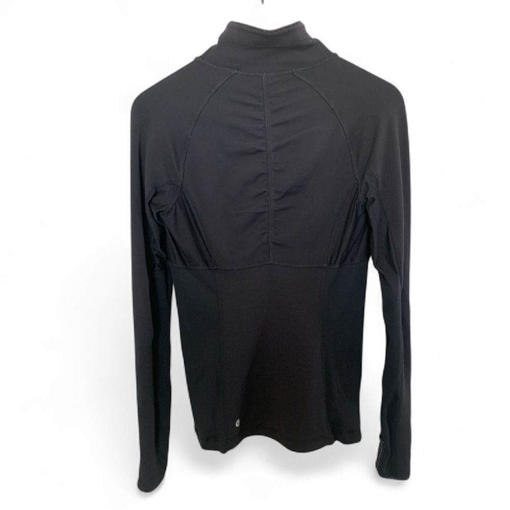 Lululemon Run Switch back 1/2 zip. Black/ gray. Reversible. Size 8 - Picture 9 of 11
